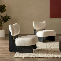 Best Solange Performance Bouclé Chair Armchairs And Accent Chairs|Small Living Room Furniture