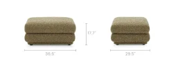 Fashion Solari Performance Fabric Ottoman Footstools, Ottomans & Poufs