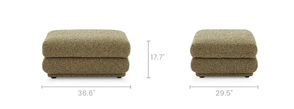 Fashion Solari Performance Fabric Ottoman Footstools, Ottomans & Poufs