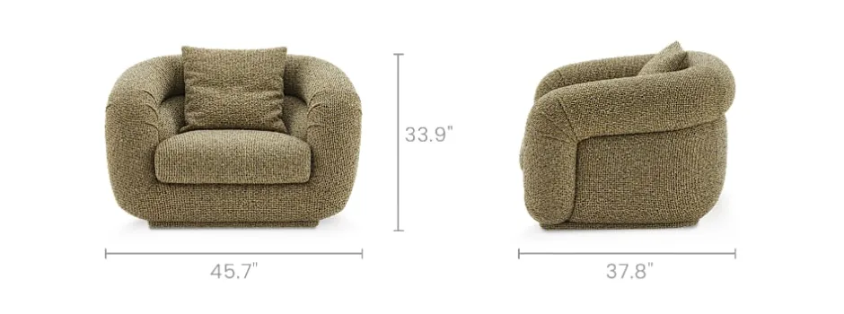 New Solari Performance Fabric Swivel Chair Armchairs And Accent Chairs