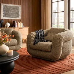 New Solari Performance Fabric Swivel Chair Armchairs And Accent Chairs