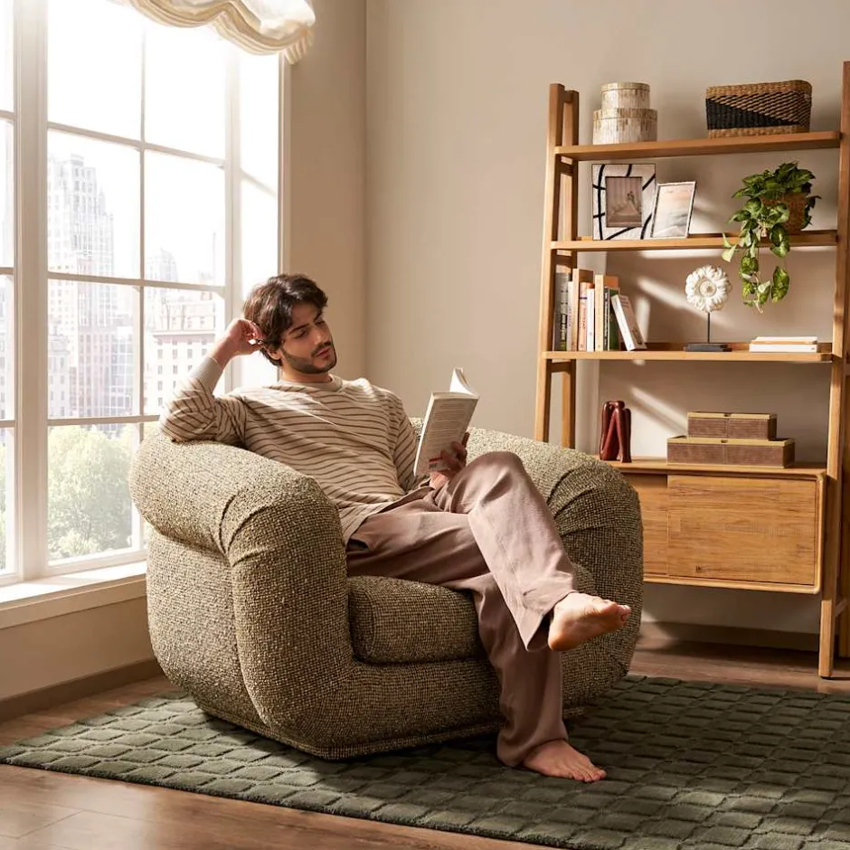 New Solari Performance Fabric Swivel Chair Armchairs And Accent Chairs