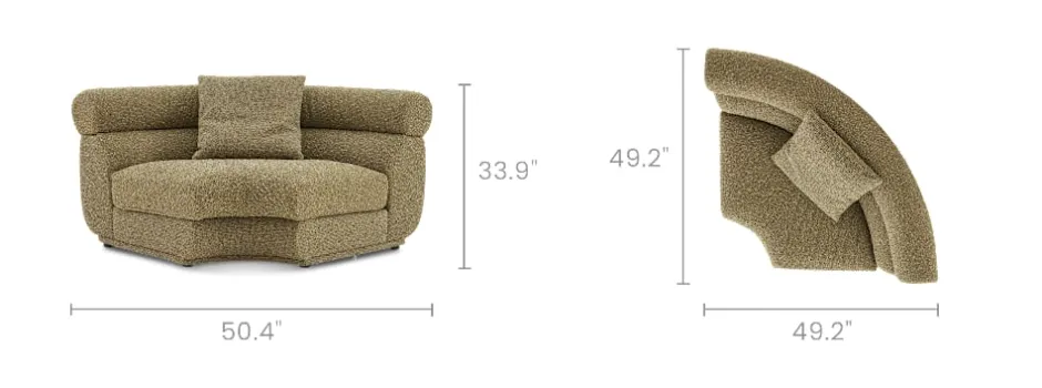 Online Solari Performance Fabric Corner Sofa Armchairs And Accent Chairs|Modular Sofas