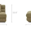 Discount Solari Performance Fabric Armless Sofa Armchairs And Accent Chairs|Modular Sofas
