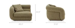 Outlet Solari Performance Fabric Left Arm Sofa Armchairs And Accent Chairs|Modular Sofas
