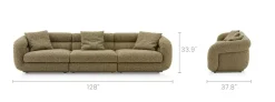 Clearance Solari Performance Fabric Extended Sofa 3 Seater Sofas