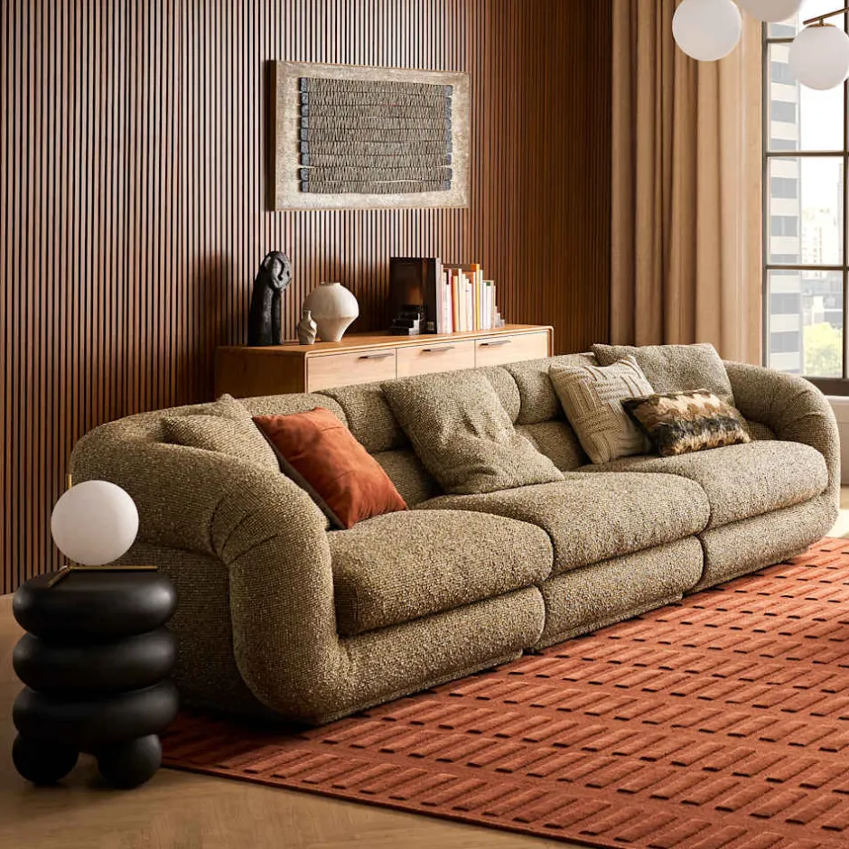 Clearance Solari Performance Fabric Extended Sofa 3 Seater Sofas