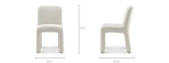 Outlet Sonia Performance Bouclé Dining Chair Dining Chairs