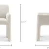 Online Sonia Performance Bouclé Dining Arm Chair Office Chairs|Dining Chairs