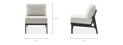 Best Sorrento Outdoor Armless Sofa Outdoor Sofas
