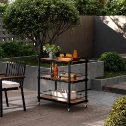 Outlet Sorrento Outdoor Bar Cart Small Outdoor Furniture|Sideboards & Buffet Cabinets