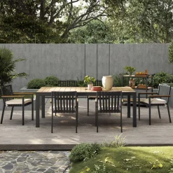 Online Sorrento Outdoor Dining Table with 6 Chairs Outdoor Chairs & Bar Stools|Outdoor Dining & Bar Tables