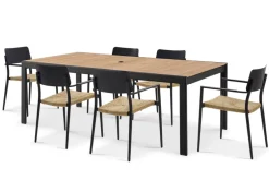 Hot Sorrento Outdoor Dining Table with 6 Newport Outdoor Chairs Outdoor Chairs & Bar Stools|Outdoor Dining & Bar Tables
