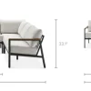 New Sorrento Outdoor Extended L-Shape Sectional Sofa Outdoor Sofas
