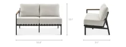 Best Sorrento Outdoor Left Facing 2 Seater Sofa Outdoor Sofas