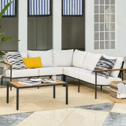 Sale Sorrento Outdoor L-Shape Sectional Sofa Outdoor Sofas