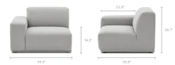 Discount Todd Left Arm Sofa Armchairs And Accent Chairs|Modular Sofas