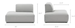 Best Todd Left Chaise Modular Sofas|Loveseats