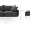 Fashion Verona Bumper Chaise Sectional Sofa Sectional Sofas