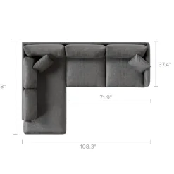 Fashion Verona Bumper Chaise Sectional Sofa Sectional Sofas
