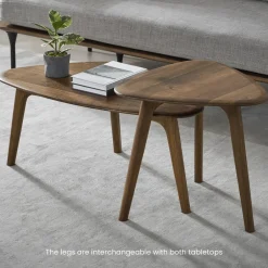 Discount Vincent Coffee Table Set, Walnut Coffee Tables|Small Living Room Furniture