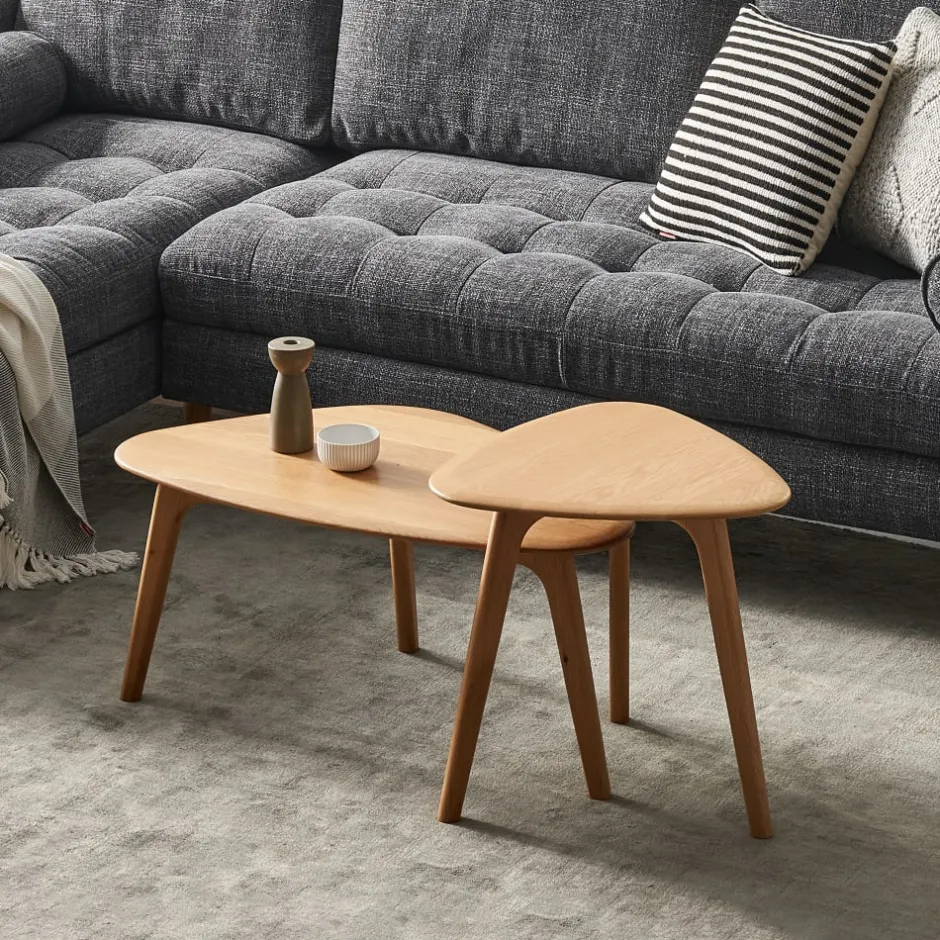 Sale Vincent Coffee Table Set, Oak Coffee Tables|Small Living Room Furniture
