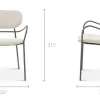 Hot Winslow Performance Bouclé Dining Arm Chair Dining Chairs