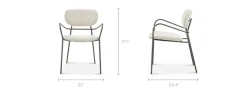 Hot Winslow Performance Bouclé Dining Arm Chair Dining Chairs