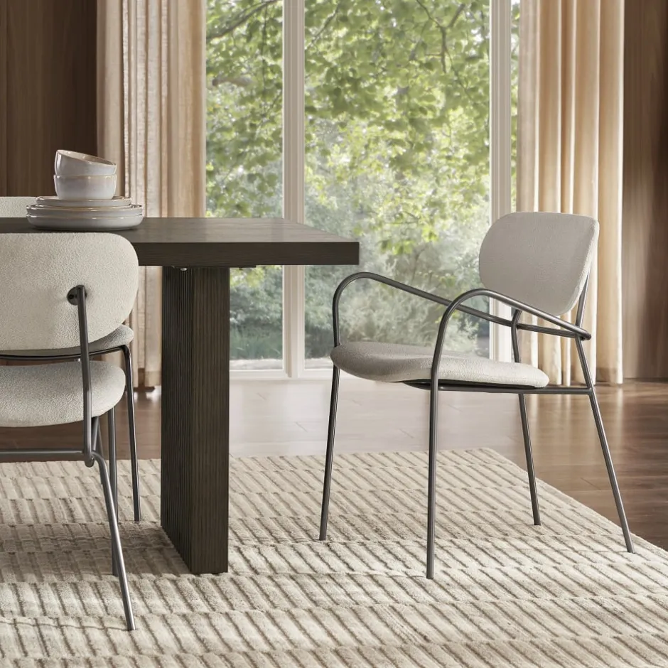 Hot Winslow Performance Bouclé Dining Arm Chair Dining Chairs
