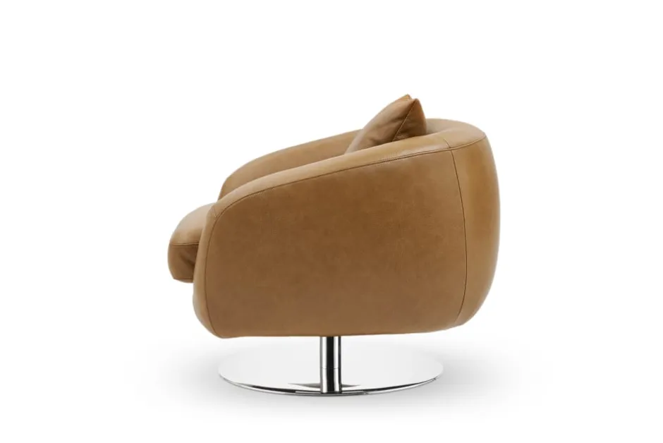 Fashion Xander Leather Swivel Armchair Armchairs And Accent Chairs