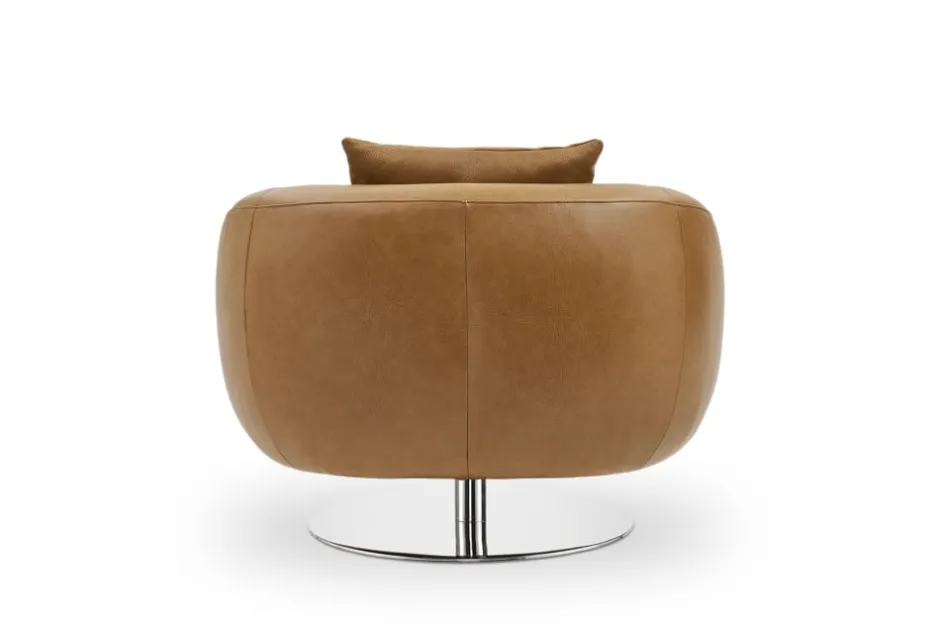 Fashion Xander Leather Swivel Armchair Armchairs And Accent Chairs