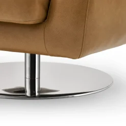 Fashion Xander Leather Swivel Armchair Armchairs And Accent Chairs