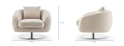 Outlet Xander Performance Swivel Armchair Armchairs And Accent Chairs