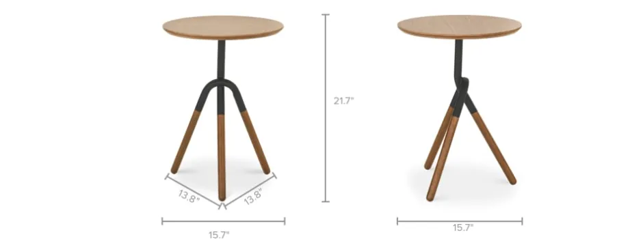 Discount Zane Side Table, Dark Walnut Side Tables|Small Living Room Furniture